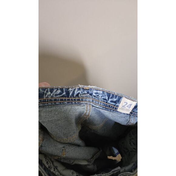 Free People We The Free Womens Long Denim Skirt Size 24 - Picture 7 of 12